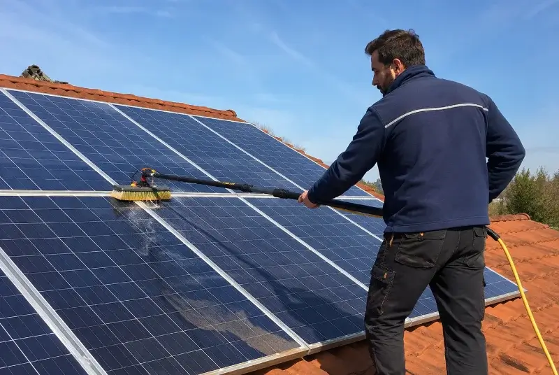 Nettoyage et entretien de panneaux solaires à Fontpédrouse